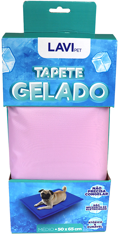 Tapete Gelado Lavipet Rosa - Tam. M