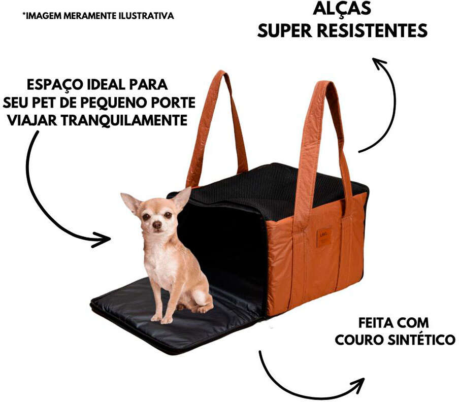 Bolsa de Transporte Lavipet Marrom - Tam. Único