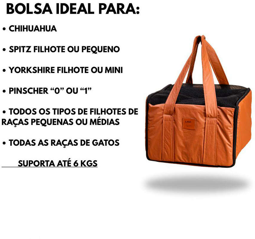Bolsa de Transporte Lavipet Marrom - Tam. Único