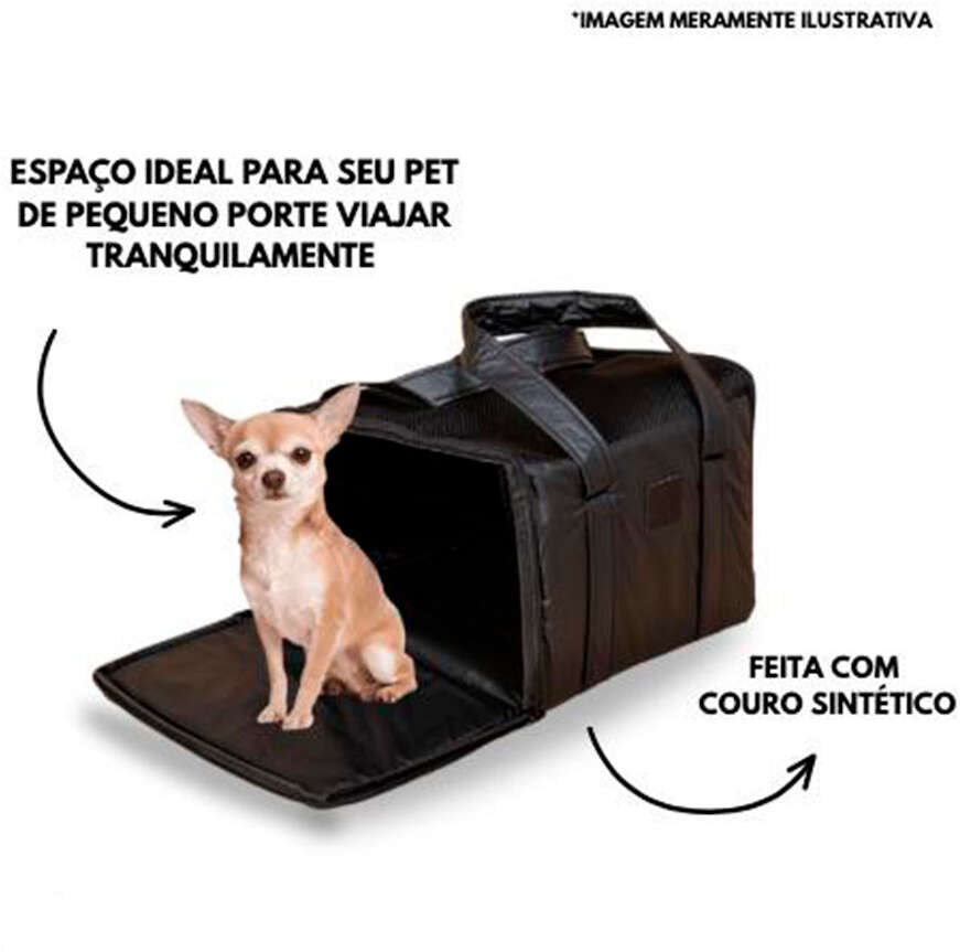 Bolsa de Transporte Lavipet Preta - Tam. Único