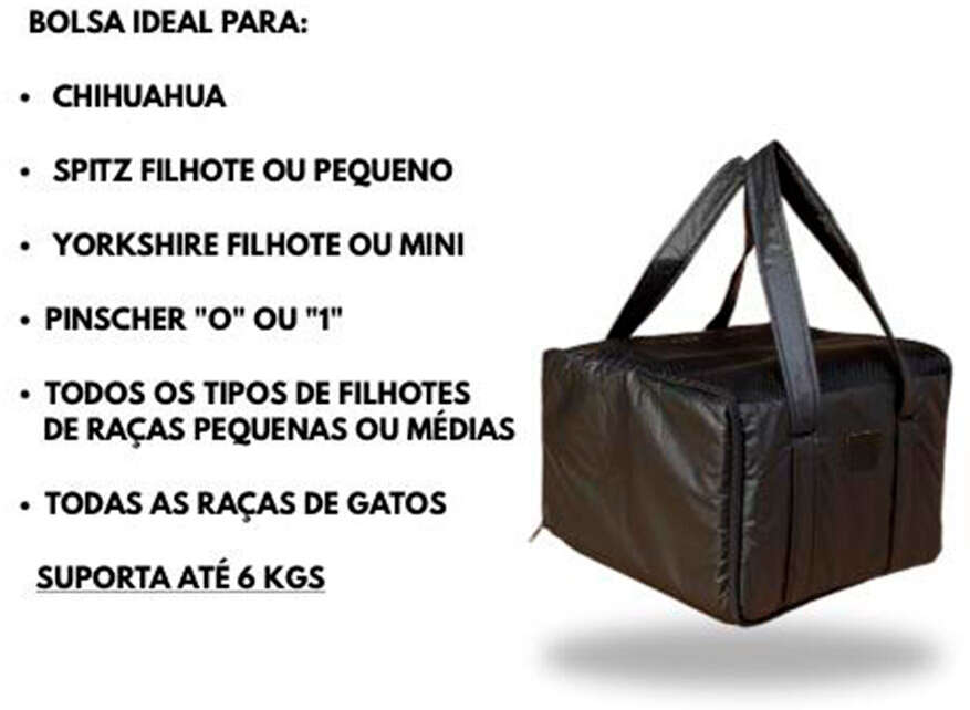 Bolsa de Transporte Lavipet Preta - Tam. Único