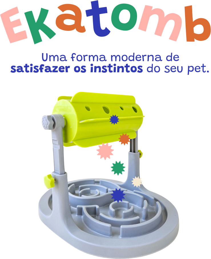 Brinquedo Interativo Ekatomb Fuzzie Recheável para Cães e Gatos - Tam. Único