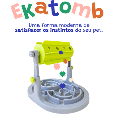 Brinquedo Interativo Ekatomb Fuzzie Recheável para Cães e Gatos”