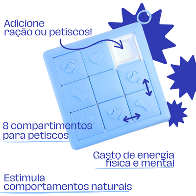 Brinquedo Interativo Tabuleiro Puzzle Fuzzie Recheável para Cães e Gatos