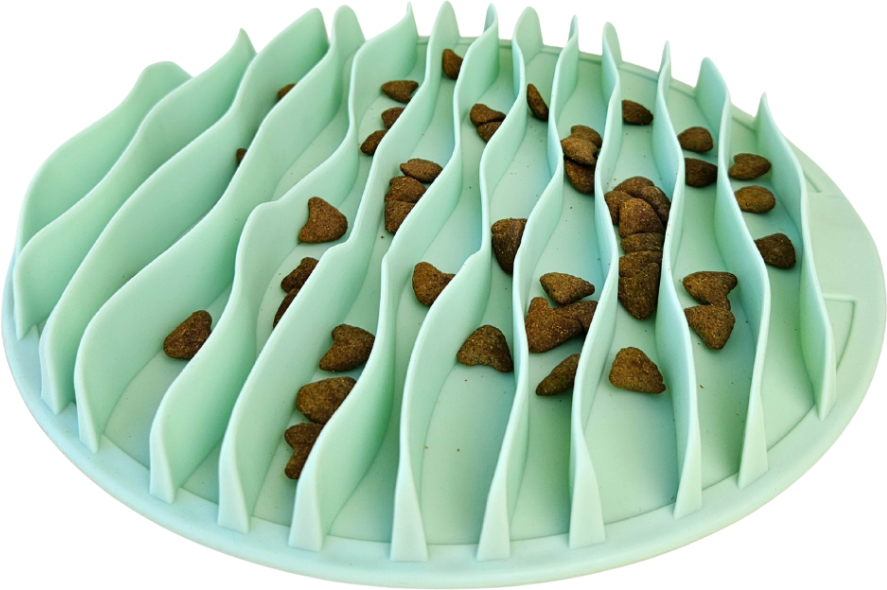 Brinquedo Interativo Marola Comedouro Lento Fuzzie Verde para Cães e Gatos - Tam. G