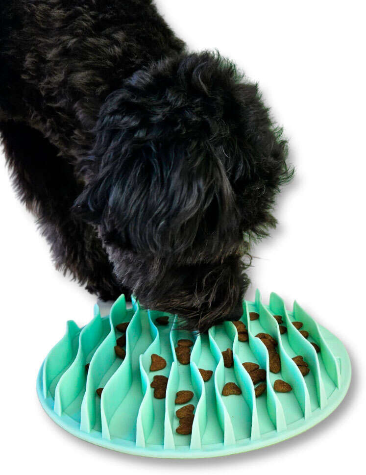 Brinquedo Interativo Marola Comedouro Lento Fuzzie Verde para Cães e Gatos - Tam. G