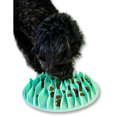 Brinquedo Interativo Marola Comedouro Lento Fuzzie Verde para Cães e Gatos”
