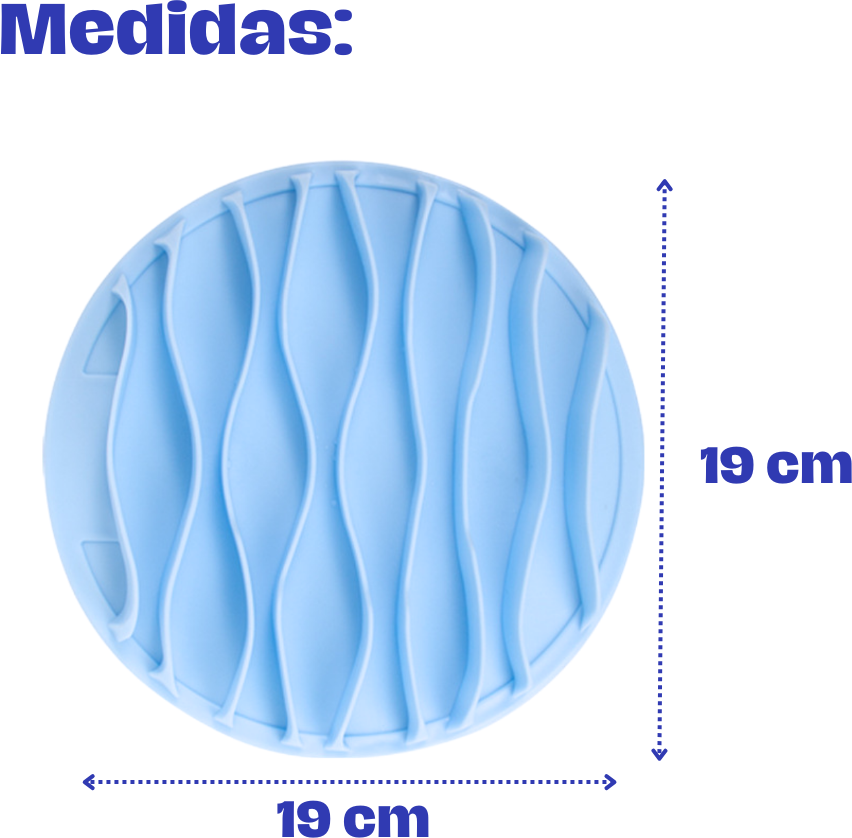 Brinquedo Interativo Marola Comedouro Lento Fuzzie Azul para Cães e Gatos - Tam. P