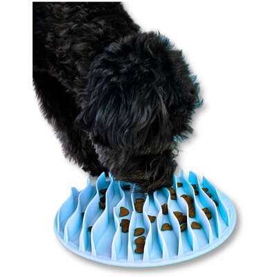 “Brinquedo Interativo Marola Comedouro Lento Fuzzie Azul para Cães e Gatos