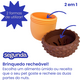 Brinquedo Interativo Nuts Fuzzie Dispenser e Recheável para Cães e Gatos