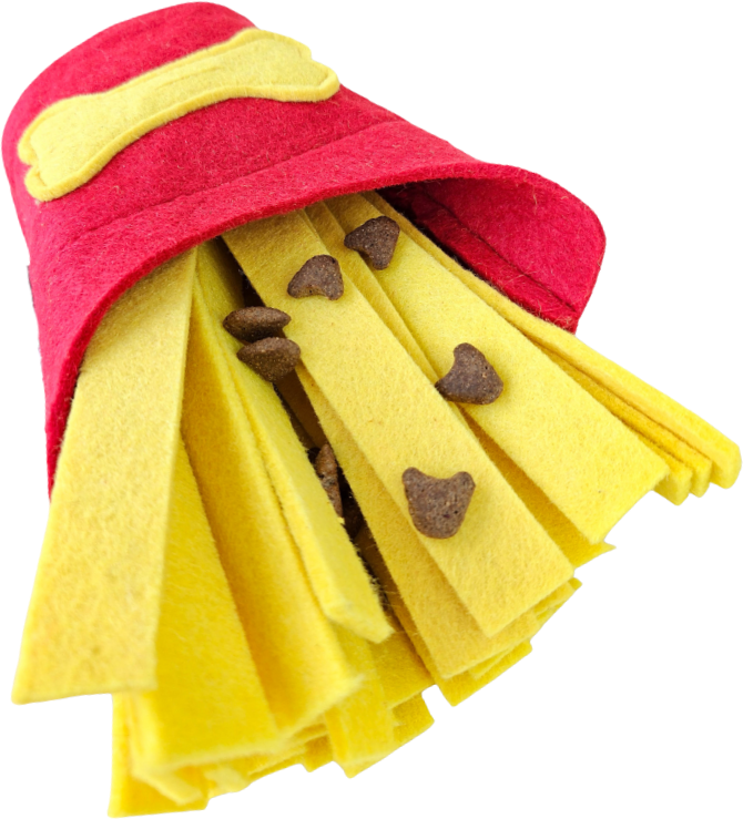 Brinquedo Interativo Batata Frita Fuzzie Recheável para Cães e Gatos - Tam. Único