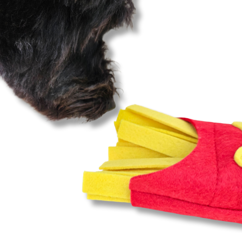 Brinquedo Interativo Batata Frita Fuzzie Recheável para Cães e Gatos - Tam. Único
