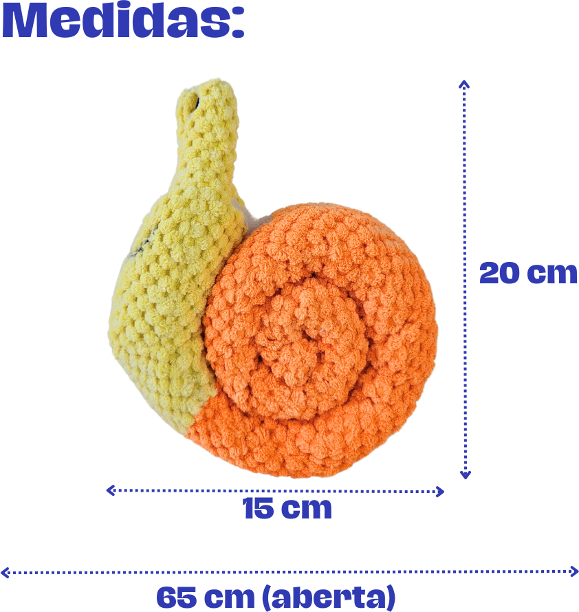 Brinquedo Interativo Senhora Caracol Fuzzie Recheáel para Cães - Tam. Único