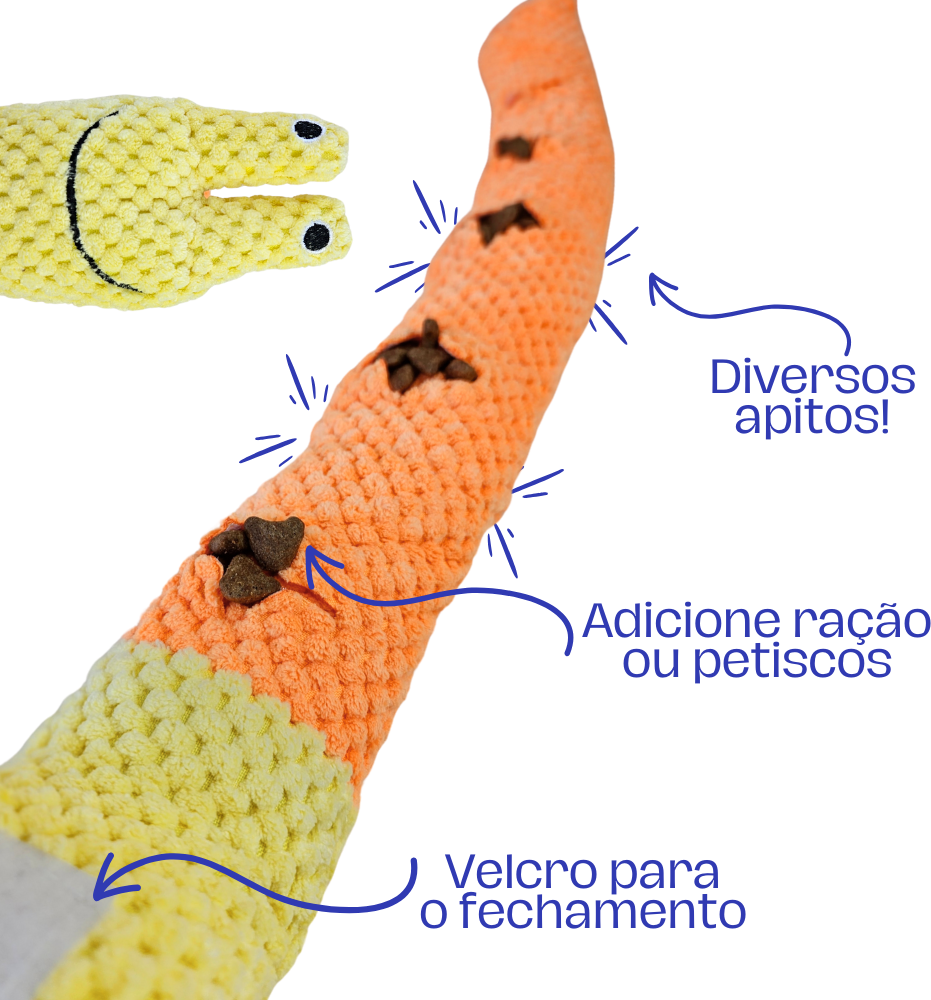 Brinquedo Interativo Senhora Caracol Fuzzie Recheáel para Cães - Tam. Único