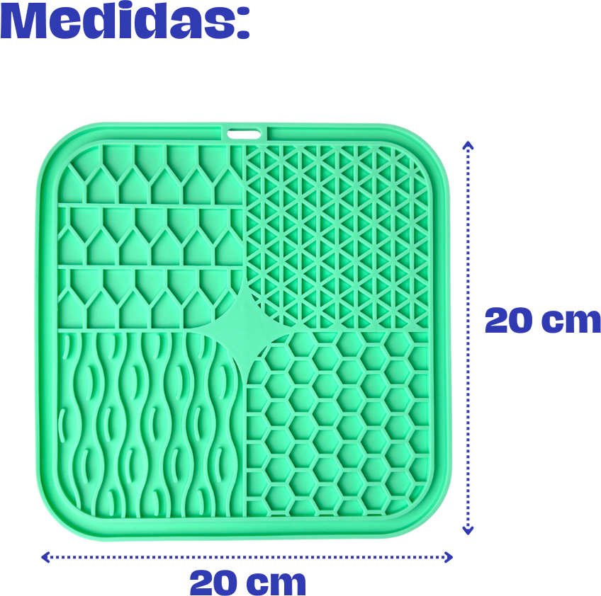 Brinquedo Interativo Tapete de Lamber Kit Fuzzie Verde para Cães e Gatos - Tam. Único