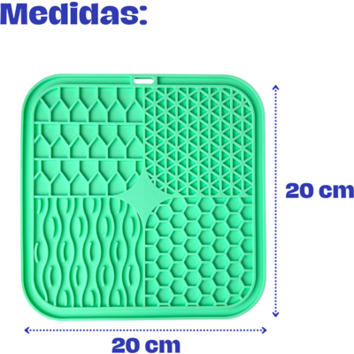 Brinquedo Interativo Tapete de Lamber Kit Fuzzie Verde para Cães e Gatos