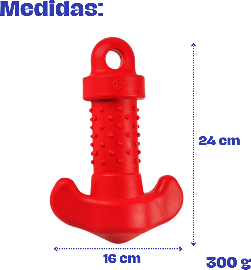 Brinquedo Âncora Resistente Fuzzie Vermelha para Cães - Tam. Único
