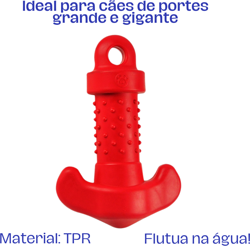 Brinquedo Âncora Resistente Fuzzie Vermelha para Cães - Tam. Único