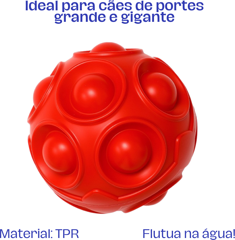 Brinquedo Super Bola Resistente Fuzzie Vermelha para Cães - Tam. Único