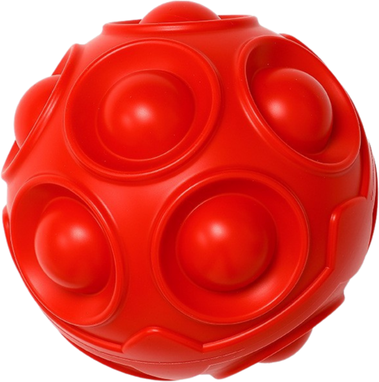 Brinquedo Super Bola Resistente Fuzzie Vermelha para Cães - Tam. Único