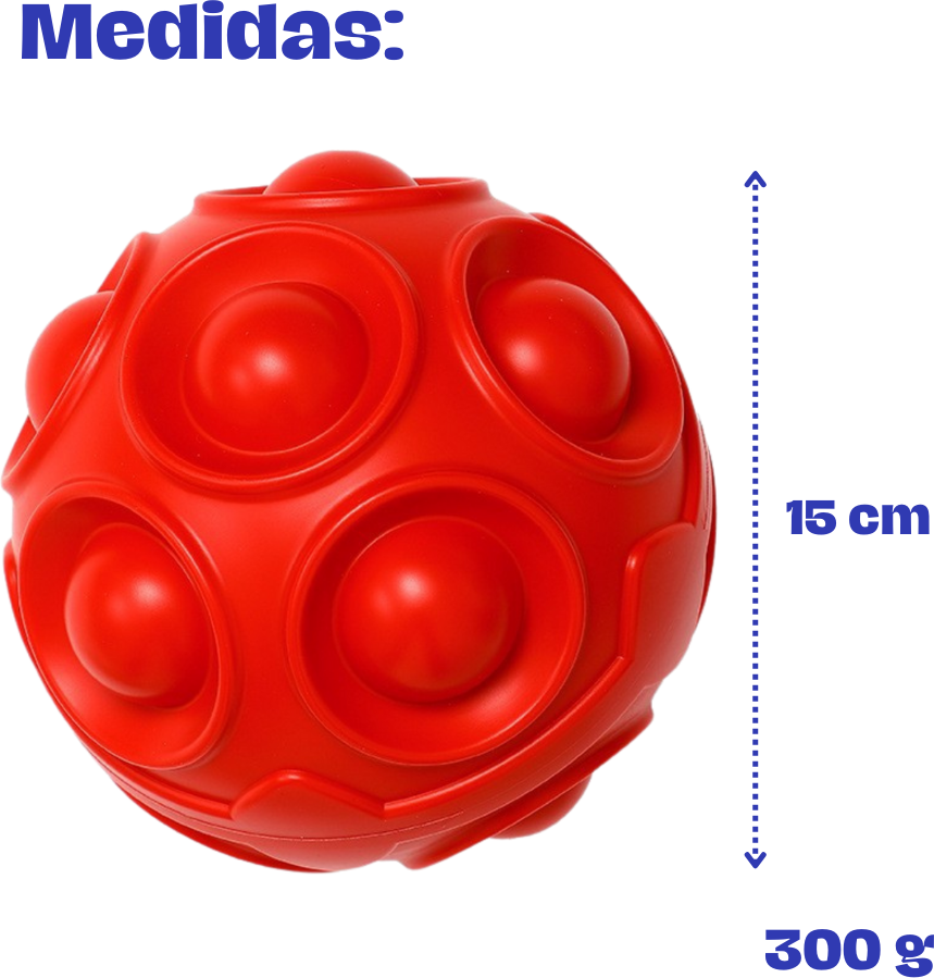 Brinquedo Super Bola Resistente Fuzzie Vermelha para Cães - Tam. Único