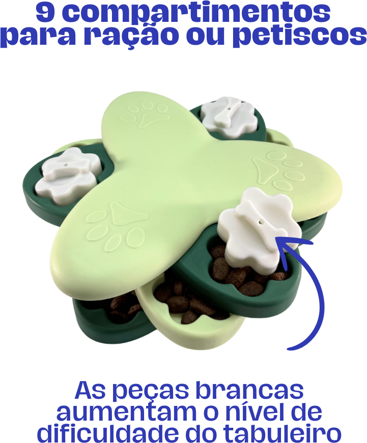 Brinquedo Interativo Tabuleiro Laby Fuzzie Verde para Cães - Tam. Único