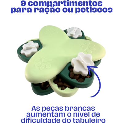 Brinquedo Interativo Tabuleiro Laby Fuzzie Verde para Cães”