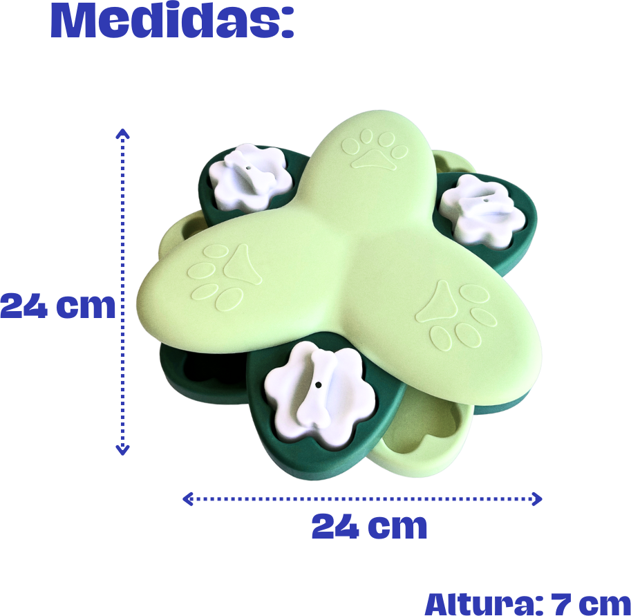 Brinquedo Interativo Tabuleiro Laby Fuzzie Verde para Cães - Tam. Único