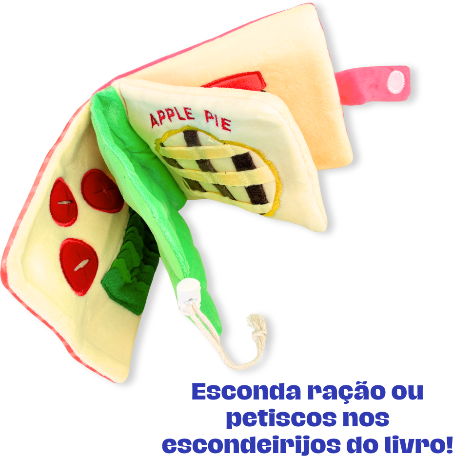 Brinquedo Interativo Lunch Box Book Fuzzie Recheável para Cães e Gatos - Tam. Único