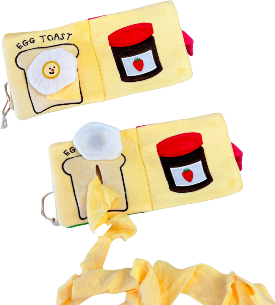 Brinquedo Interativo Lunch Box Book Fuzzie Recheável para Cães e Gatos - Tam. Único