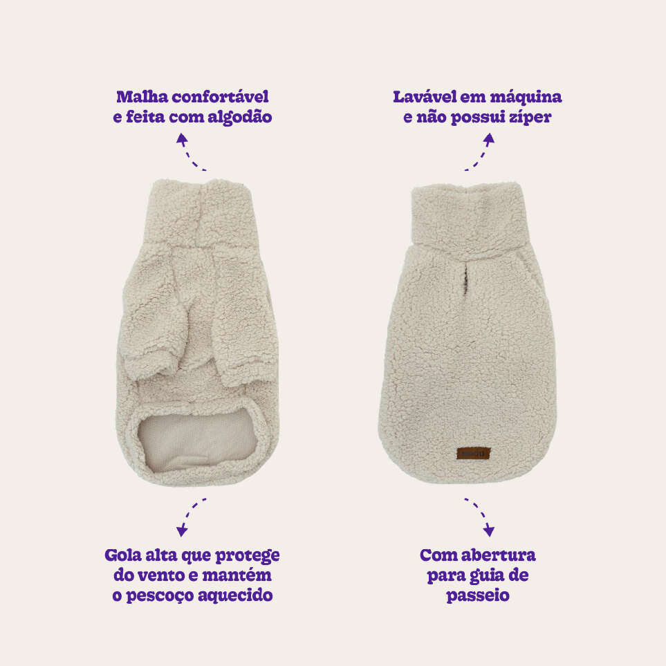 Moletom Meau Cacharrel Alpaca Bege - Tam. 08