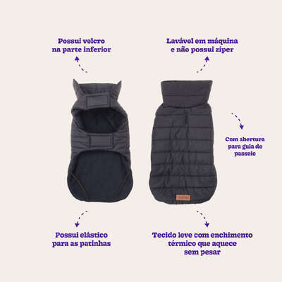 “Jaqueta Meau Puffer Preto