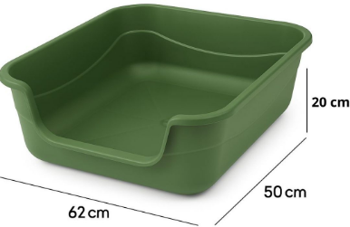Caixa de Areia Meau Jumbo Verde para Gatos - Tam. Único