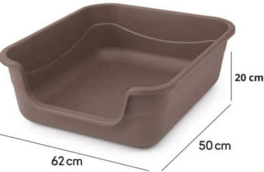 Caixa de Areia Meau Jumbo Marrom para Gatos - Tam. Único