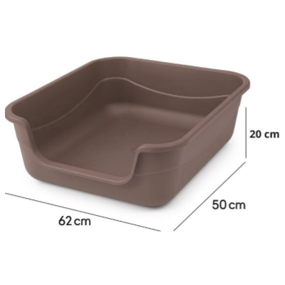 Caixa de Areia Meau Jumbo Marrom para Gatos
