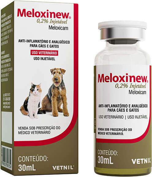 Anti-inflamatório e Analgésico Vetnil Meloxinew para Cães e Gatos - 30 mL