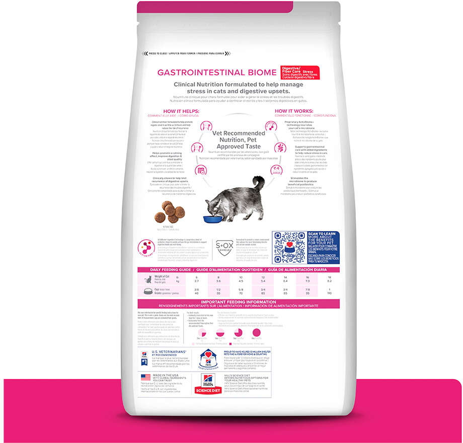 Ração Seca Hill's Prescription Diet Gastrointestinal Biome para Gatos Adultos - 1,8Kg