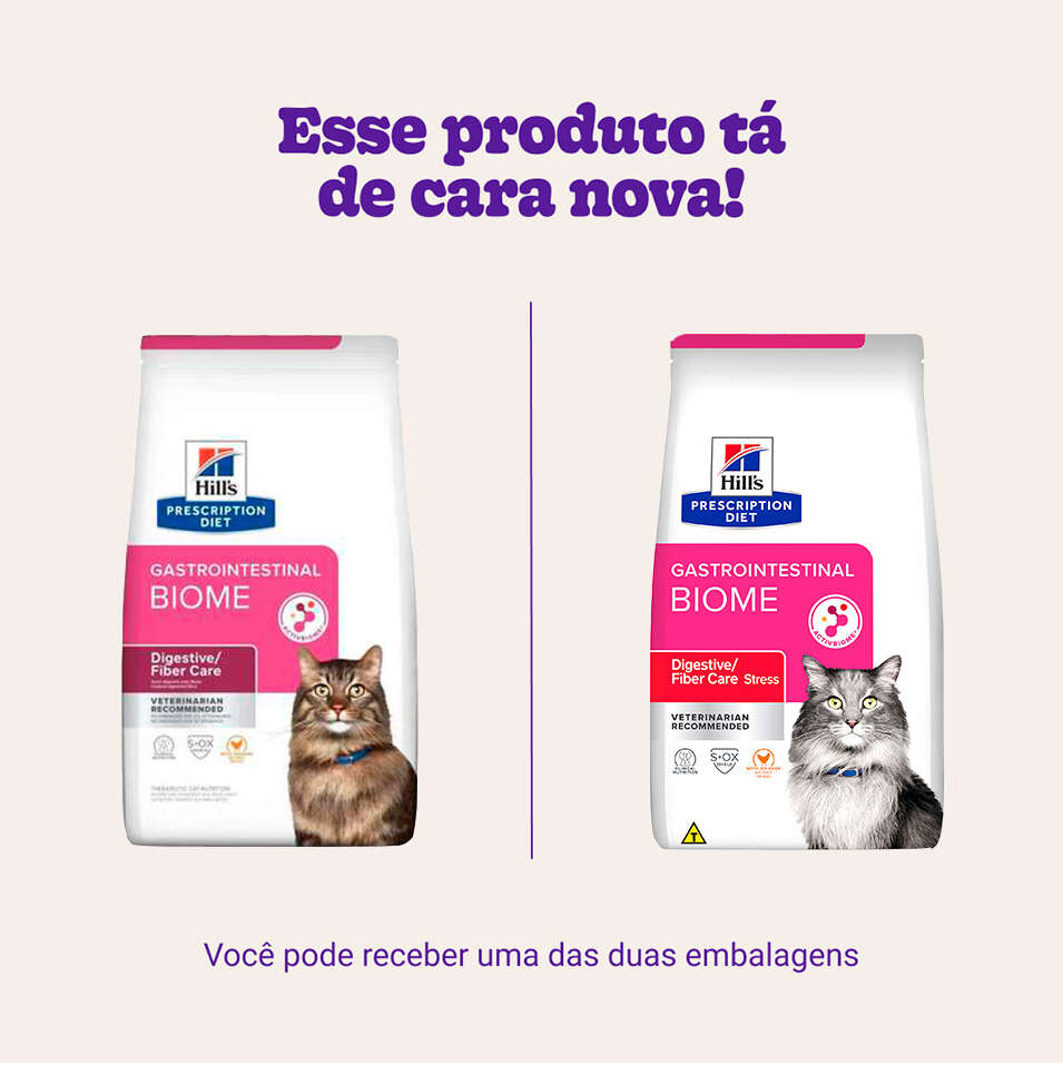Ração Seca Hill's Prescription Diet Gastrointestinal Biome para Gatos Adultos - 1,8Kg