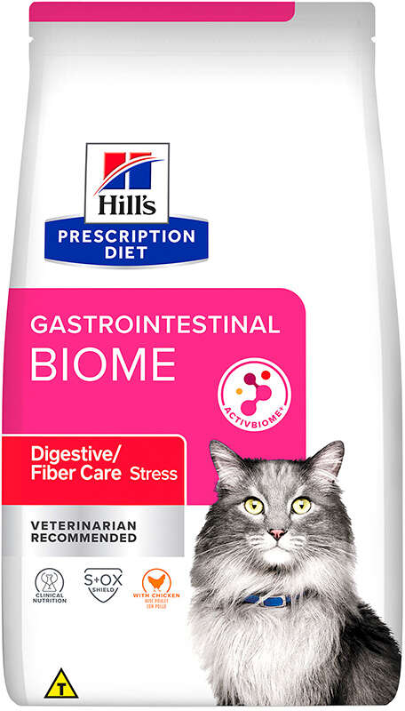 Ração Seca Hill's Prescription Diet Gastrointestinal Biome para Gatos Adultos - 1,8Kg