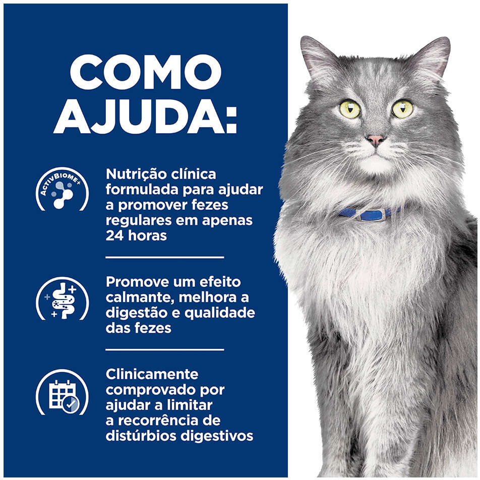 Ração Seca Hill's Prescription Diet Gastrointestinal Biome para Gatos Adultos - 1,8Kg