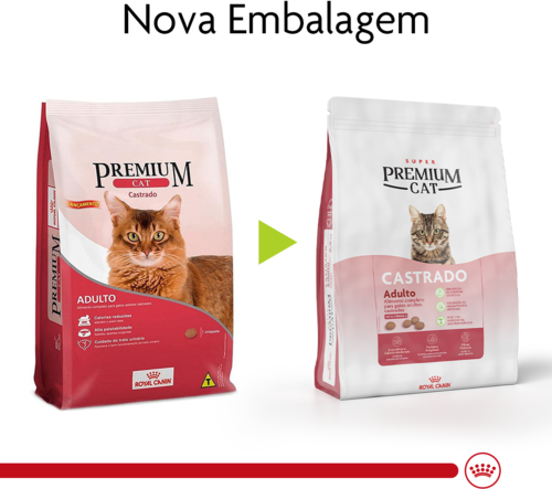 Ração Seca Royal Canin Premium Cat para Gatos Adultos Castrados - 10,1Kg