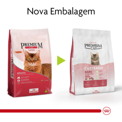 “Ração Royal Canin Premium Cat para Gatos Adultos Castrados”