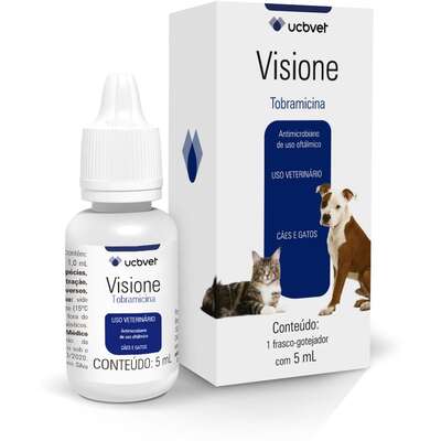 Antimicrobiano UCBVET Visone de Uso Oftalmológico para Cães