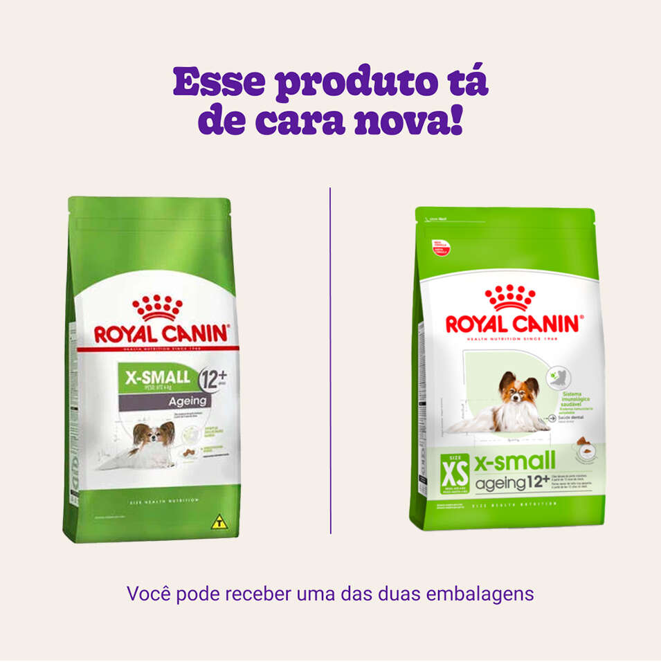 Ração Royal Canin X-Small Ageing 12+ para Cães Adultos e Idosos - 1Kg