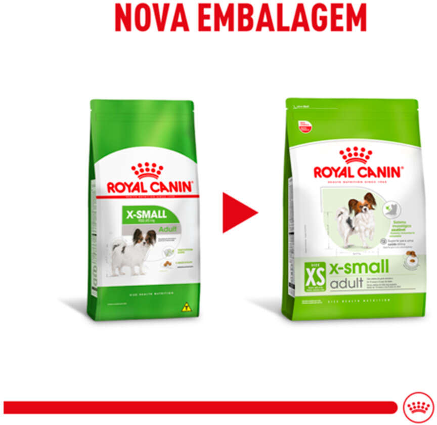 Ração Royal Canin X-Small para Cães Adultos - 2,5Kg