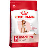 Ração Seca Royal Canin Medium Adult 7+ para Cães Adultos de Porte Médio - 12 KG