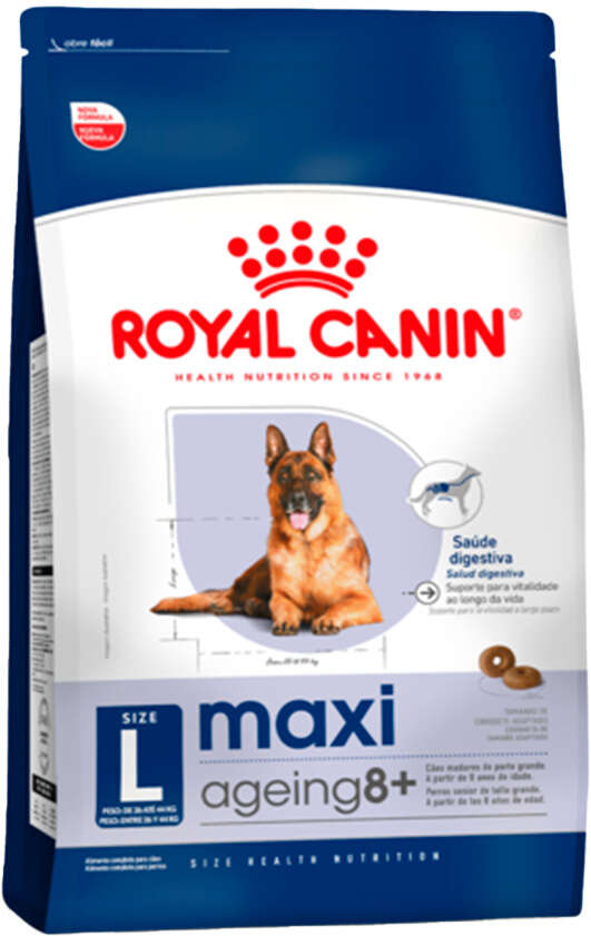 Ração Seca Royal Canin Maxi Ageing 8+ para Cães Idosos de Porte Grande - 12 KG