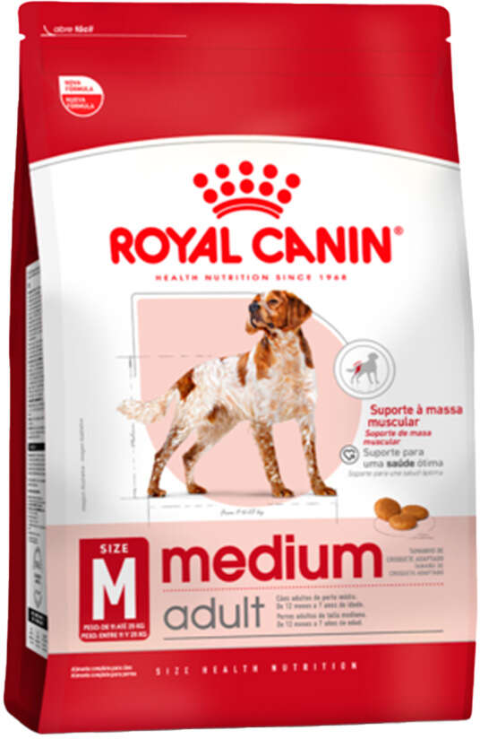 Ração Seca Royal Canin Medium Adult para Cães Adultos de Porte Médio - 12 KG