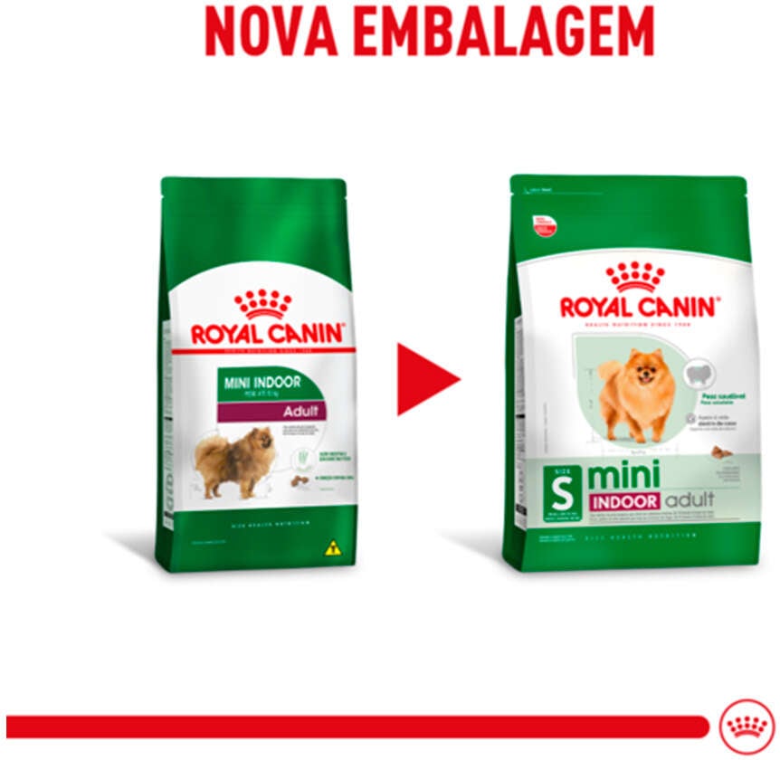 Ração Royal Canin Mini Indoor Adult para Cães Adultos Raças Pequenas com 10 Meses ou mais - 2,5Kg