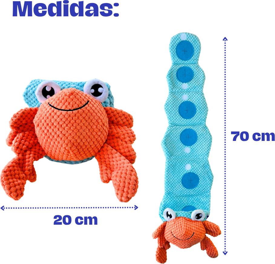 Brinquedo Interativo Zeca o Carangueijo Fuzzie para Cães - Tam. Único